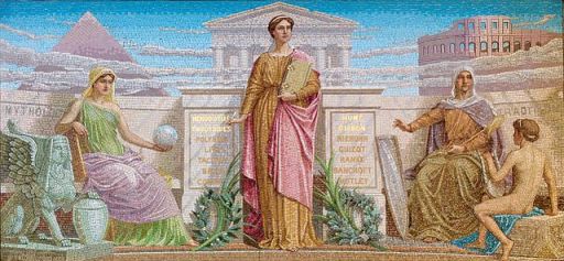 History, mosaic by Frederick Dielman. House Members Room, Library of Congress Thomas Jefferson Building, Washington, D.C.