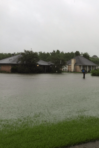 The water on Saturday morning, after it had receded substantially.