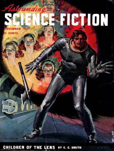 Cover of Astounding with the first installment of Children of the Lens