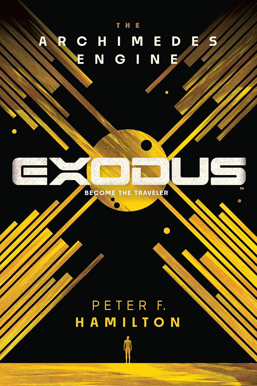 The cover of Exodus, which appears to have a mostly abstract gold and black design.