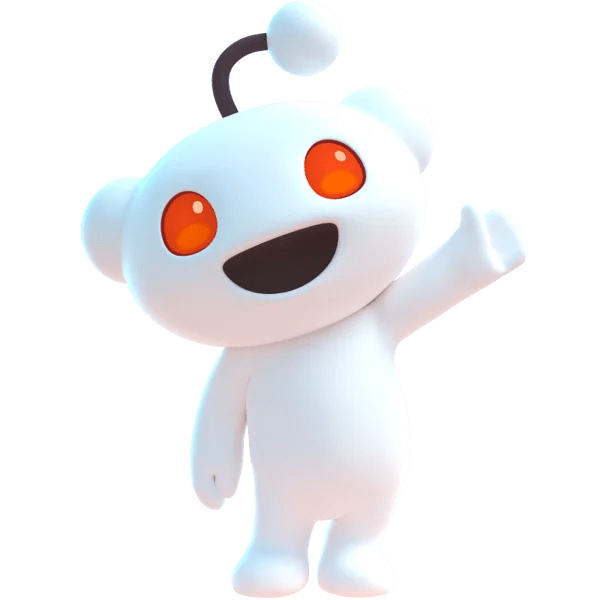 Reddit logo of a smiling waving robot
